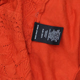 Who What Wear Women's Crochet Halter Neck Sweater Vest Red Clay Orange 2XL