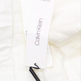Calvin Klein Womens Plus Size Linen Slim-Ankle Pants X02PA806 White 20W