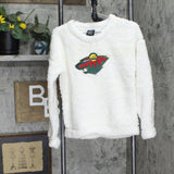 NHL Minnesota Wild Girls Crew Neck Poly Gold Lurex Sweatshirt 196365872243