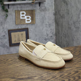 Michael Michael Kors Womens Jennings Suede Loafer 40S6JNFP1S Khaki Brown 9M