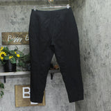 Calvin Klein Womens Ponte Cropped Straight Pants 44B690G Black L
