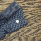 Culturata Tailored Fit Button Up Long Sleeve Dress Shirt Blue Check L 16 1/2 42