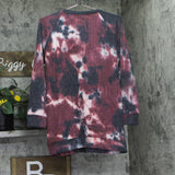Chaser Womens Maternity Pullover Sweatshirt P8001286 Purple Tie Dye M