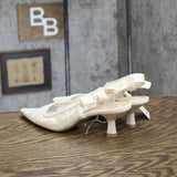 A New Day Womens Lace Milan Slingback Pumps 93708032 Cream Off White 7M