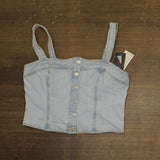 Levi's Womens Denim Drea Tank Adjustable Strap Never Going To Change Blue L