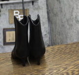 On 34th Womens Aatira Tulip Booties 10019682200 Black Smooth 6.5M