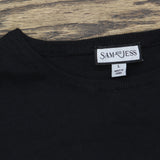 Sam and Jess Womens Short Puff-Sleeve Sweater TA93148041BS Black L