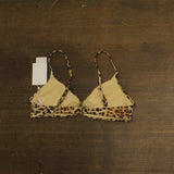 Andie Womens The Bonita Bikini Padded Swim Top AT332 Leopard Brown Multi S