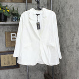 DG2 Wrinkle-Resistant Gabardine Blazer Jacket 648275 Ivory Off White 2X