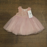 Bonnie Jean Girls Toddler Odette Ballerina Party Dress Gown Blush Pink 6-9M