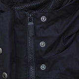 Hunter Womens Mesh Lined Snap Zip Front Rain Jacket 1784279 Black S