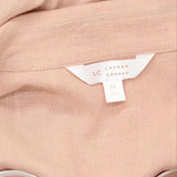 LC Lauren Conrad Womens Woven Rough Knit Open Front Belted Cardigan Dirty Pink M