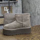 UGG Womens Classic Mini Platform Boot Ankle Bootie 1134991 Smoke Plume Gray 5M