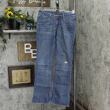 Earnest Sewn Womens Vintage Distressed Distressed Boot Cut Jeans Blue 28