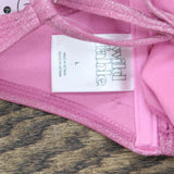 Wild Fable Womens Cut Out One Piece Swimsuit Pink Lurex L
