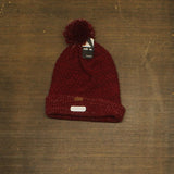 Adidas Twilight II 9" Lurex Ballie Pom Beanie 5149158 Active Maroon Red OSFA