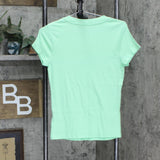 A New Day Womens Short Sleeve Ribbed T-Shirt Tee 1666dda492f5c6 Green M