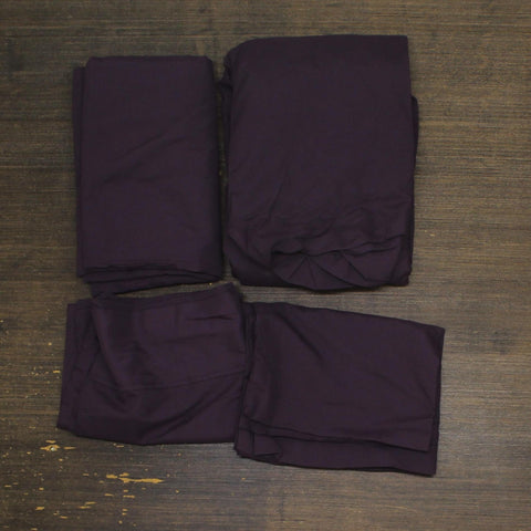 Sweet Home 4-Piece Sheet Set with Pillowcases. Purple Twin XL
