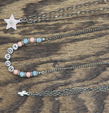 Avenue Howdy Cactus Star Necklaces Silver Gray Multi 17" + 3" 18" + 4" 16" + 3"