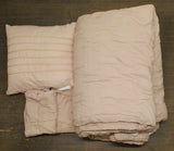 510 Design Diamond Pucker Woven 4-Piece Comforter Set Pink Full / Queen