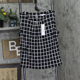 Calvin Klein Womens Printed Pleat-Neck Blouse CSE1676F Black / Cream XL