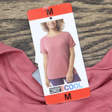 32 Degrees Womens Short Sleeve Mini Ribbed T-Shirt Tee 1763516
