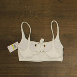 Michael Michael Kors Lace Up Grommet Bikini Swim Top MM3Q457 White M