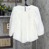 Lc Lauren Conrad Womens Tie-Front Peasant Top WL23W047RN Marshmellow Off White M