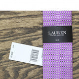 Lauren Ralph Lauren Mens Duo Square Print Slim Silk Tie 7LN13040