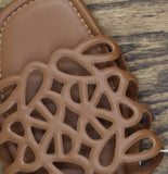 A New Day Womens Fiona Lasercut Slide Sandals 94944454 Beige Brown 10M