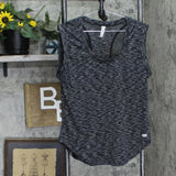Marika Womens Mesh Back Lightweight Active Sleeveless Shirt Black Multi L