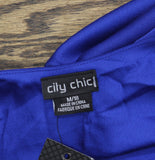 City Chic Trendy Simply Cowl Dress 212568 Electric Blue 18W