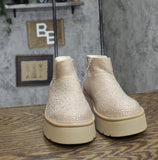 Wild Fable Womens Missy Platform Booties with Memory Foam Insole Beige Brown 10M