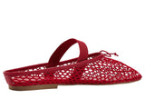 Madden Girl Womens Bonita Ballet Flat Mary Jane BONI01J1 Red Mesh 9M