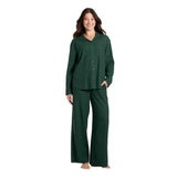 Auden Womens Flannel Long Sleeve Button Down Pajama Shirt 94650411 Green Multi S