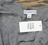 And Now This Scoop Neck Side Tie Wrap Knit Midi Tank Dress Heather Gray L