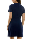 B. Darlin Juniors Short Sleeve Mockneck Mini Dress 45UAP84 Navy Blue 7/8