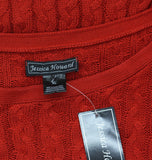 Jessica Howard Womens Cable-Knit Fit Flare Sweater Dress JH3M4915 Flare Red XL