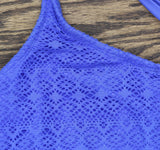 Island Escape Womens Crochet Underwire Tankini Top N760163 Blue 6