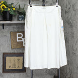 Calvin Klein Womens Plus Size Scuba Crepe Midi Skirt X02SC533 White 20W