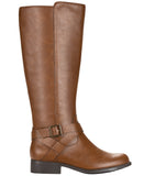 Style & Co. Womens Margoo Riding Boots Faux Leather 10021524100 Acorn Brown 6.5M