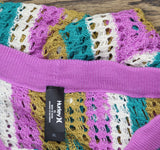 Hurley Juniors Crochet Pull On Cover Up Pants Hurley Orchid Multi XL