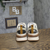 Blowfish Malibu Platform Sneaker with Chunky Sole Tan / Gold Multi Suede 6.0 M