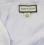 Sam & Jess Womens Shirred Long Sleeve Peplum V-Neck Smocked Top Pastel Blue XL