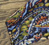 MSK Paisley Print Tiered Babydoll Metallic Chiffon Dress Black / Navy Multi PL