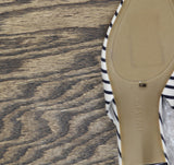 On 34th Womens Baeley Slingback Pumps 10018690600 Navy Stripe Blue 6.5M