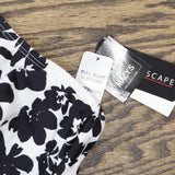 Island Escape Womens Monterey V-Neck Tankini Swim Top N760933 Black / White 14