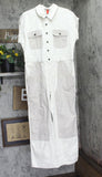 Woolrich X TGT Short Sleeve Denim Western Jumpsuit 94611513 Cream Off White 14