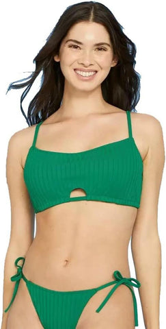 Shade & Shore Women's Lightly Lined Cut Out Bralette Bikini Top 84614218
