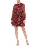 Vince Camuto Womens Chiffon Floral Fit & Flare Dress VC2M3849